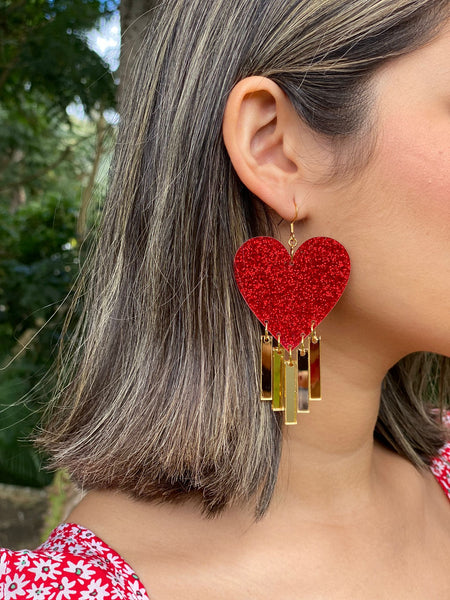 Love flame earrings