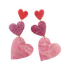 Three hearts earrings