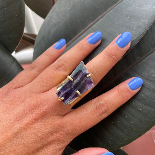 Fluorite adjustable ring