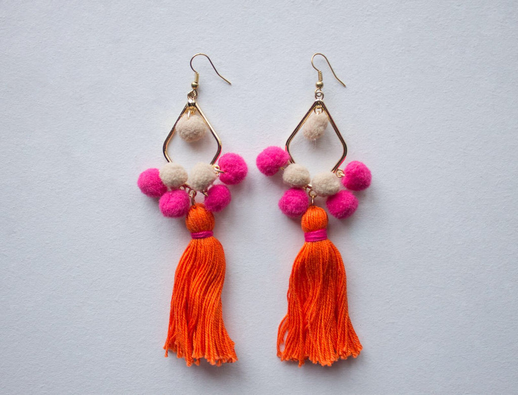 Penelope orange earrings