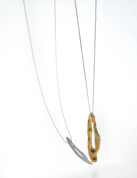 Óvalo deforme necklace brass