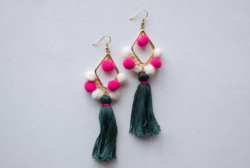 Penelope green earrings