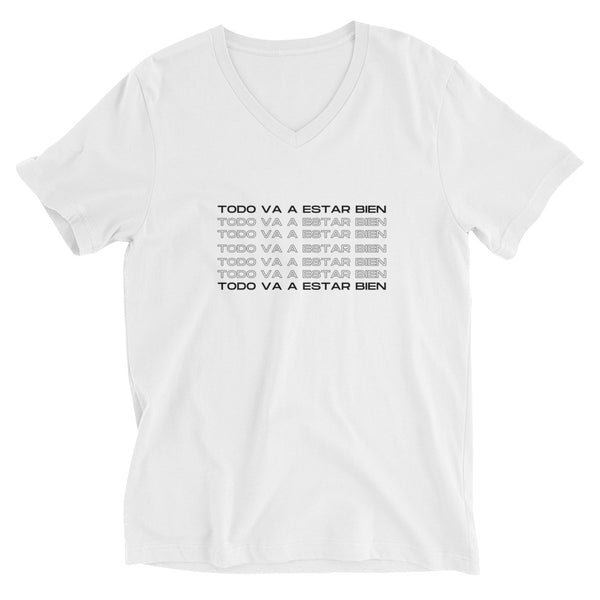 "Todo va a estar bien" Unisex Short Sleeve V-Neck T-Shirt